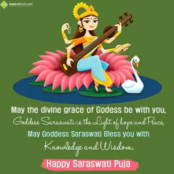 Saraswati Puja Wishes: May the divine grace