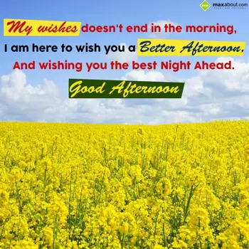 Best Good Afternoon Wishes: My wishes doesn't en