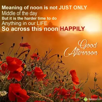 Good Afternoon Wishes: Meaning of noon is n