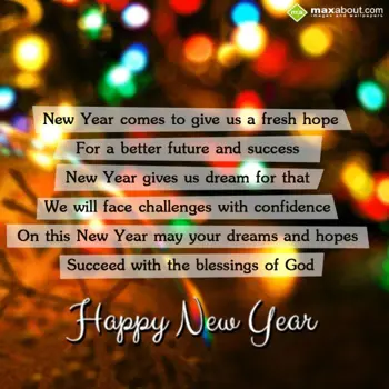 New Year Wishes: New Year comes to gi