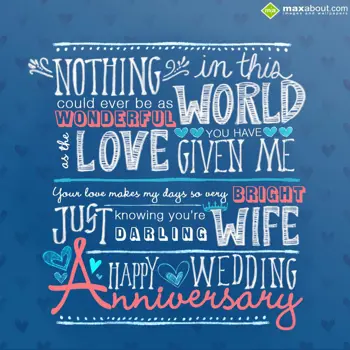 Anniversary Wishes: Nothing in this worl