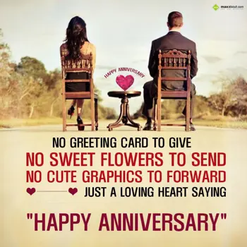 Anniversary Wishes: No greeting card to 