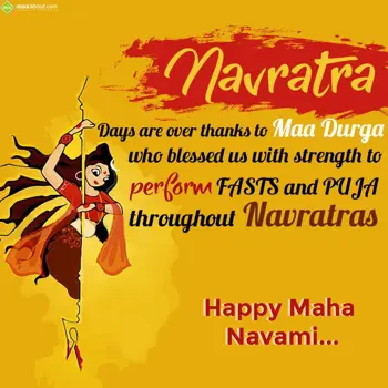 Maha Navami Wishes: Navratra days are ov