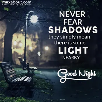 Good Night Wishes: Never Fear Shadows.
