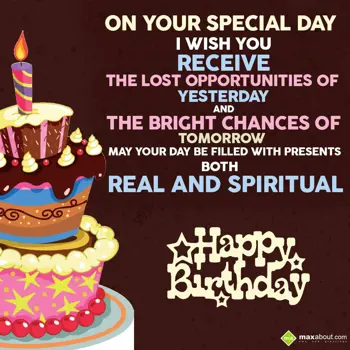 Birthday Wishes: On your special day,