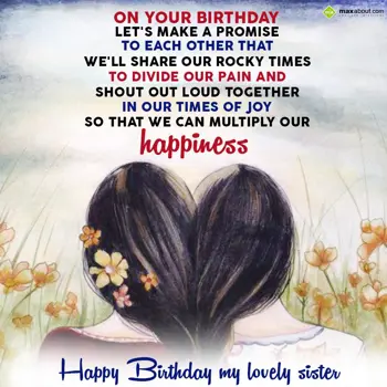 Sister - Birthday Wishes: On your birthday, le