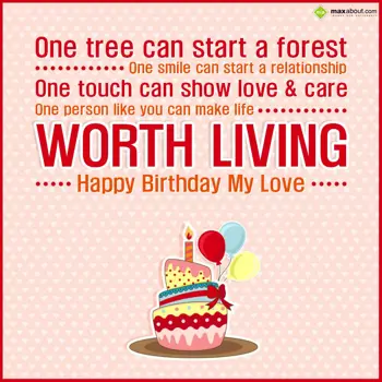 Birthday Wishes: One tree can start a