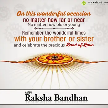 Rakhi Wishes: On this wonderful oc