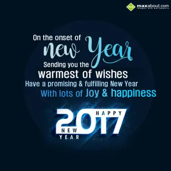 New Year Greetings Wishes: On the onset of New 