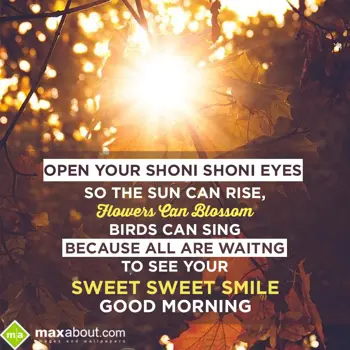 Good Morning Wishes: Open Your Shoni Shon