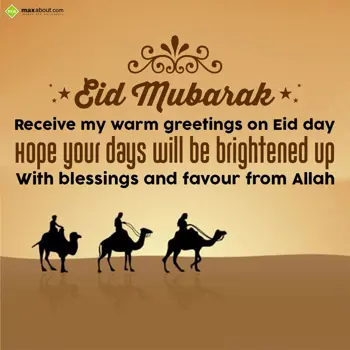 Eid Mubarak Wishes: Receive my warm gree