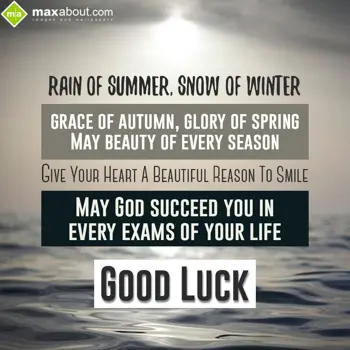 Good Luck Wishes: Rain of summer, snow