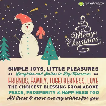 Christmas Greetings Wishes: Simple joys, little 