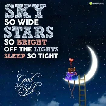 Good Night Wishes: Sky so wide,
Stars 