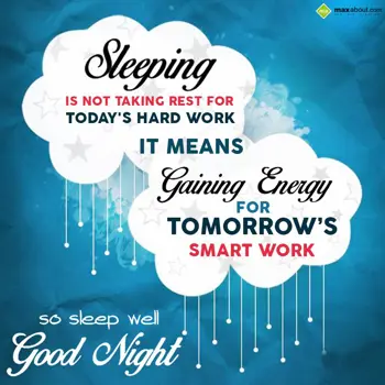 Good Night Wishes: Sleeping is not taki