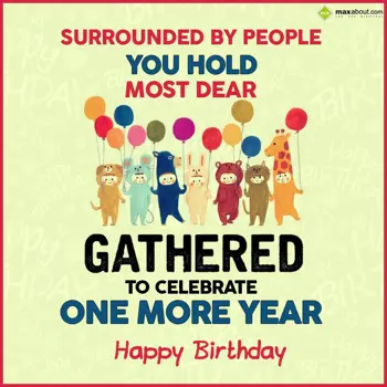 Birthday Wishes: Surrounded by people