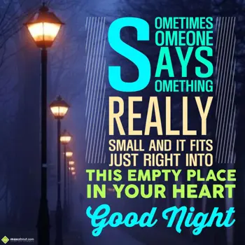 Good Night Wishes: Sometimes someone sa