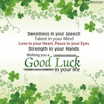 Good Luck Wishes: Sweetness in your sp