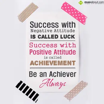 Good Luck Wishes: Success with negativ