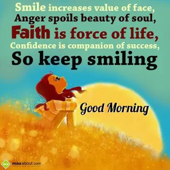 Good Morning Wishes: Smile increases valu