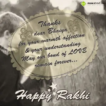 Rakhi Wishes: Thanks dear Bhaiya
