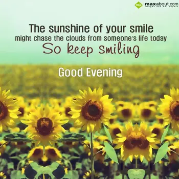 Evening Wishes: The sunshine of your