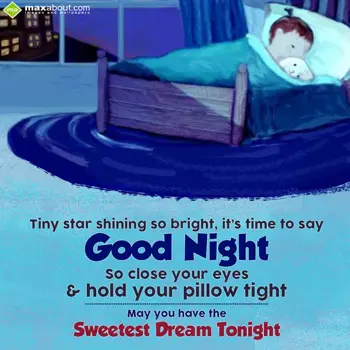 Good Night Wishes: Tiny star shining so