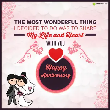 Anniversary Wishes: The most wonderful t