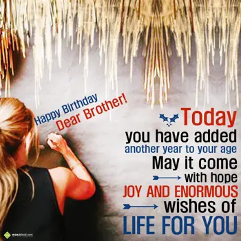 Brother - Birthday Wishes: Today you have added