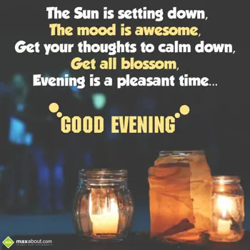 Best Good Evening Wishes: The Sun is setting d