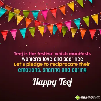 Teej Wishes: Teej is the festival