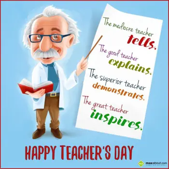 Teacher Day Wishes: The mediocre teacher