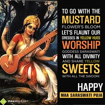 Saraswati Puja Wishes: To go with the musta