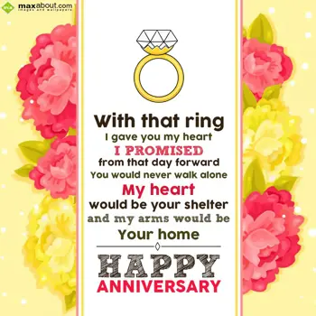 Anniversary Wishes: With that ring I gav