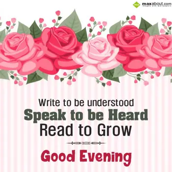 Evening Wishes: Write to be understo