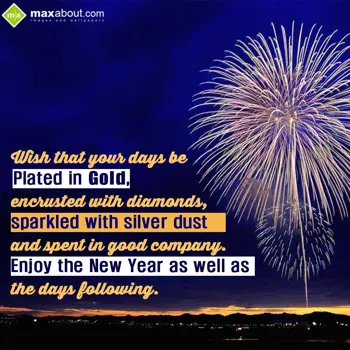 New Year Greetings Wishes: Wish that your days 