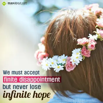 Life Wishes: We must accept finit