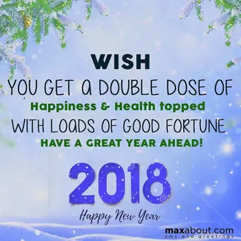 New Year Greetings Wishes: Wish you get a doubl