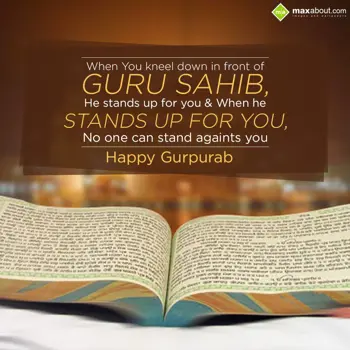 Gurpurab Greetings Wishes: When You kneel down 