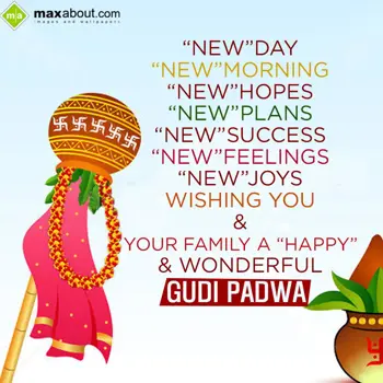 Gudi Padwa Wishes: “New” Day
“New” Mor