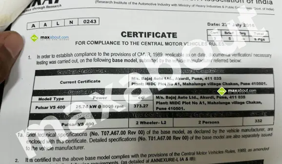 Bajaj Pulsar VS400