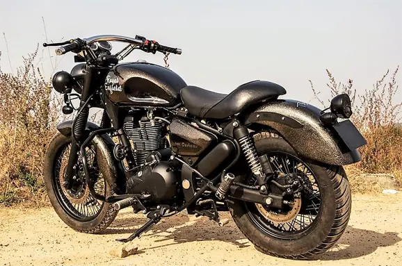 royal-enfield-thunderbird-350-gold-stone-eimor-customs-rear-three-quarter-left