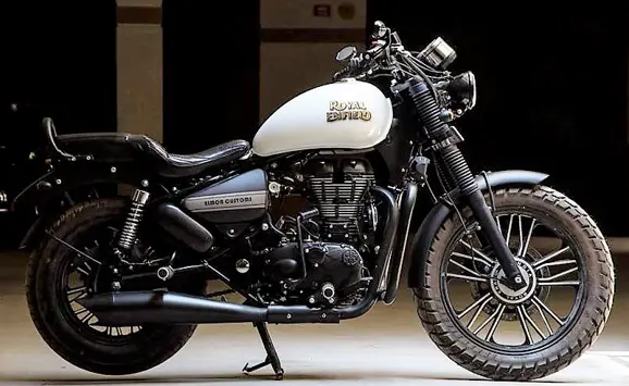 Royal-Enfield-Thunderbird-500-Ivory-Black-by-Eimor-Customs-side-right
