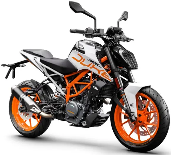 White KTM Duke 390