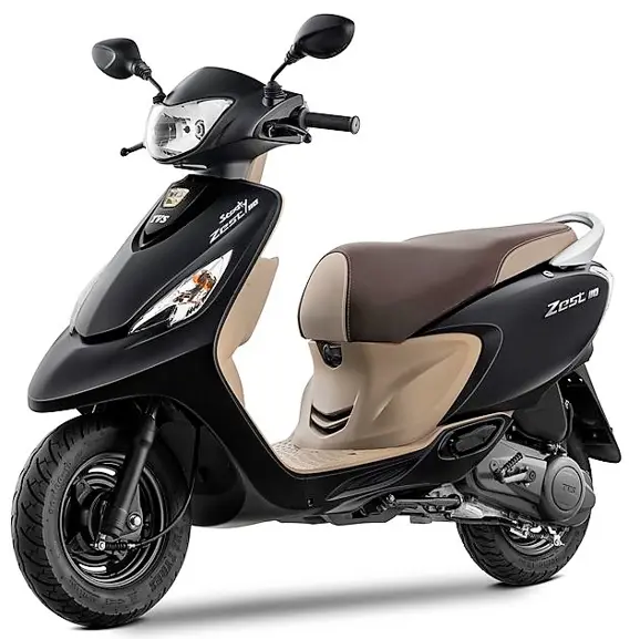 2017-TVS-Scooty-Zest-110-Matte-Black