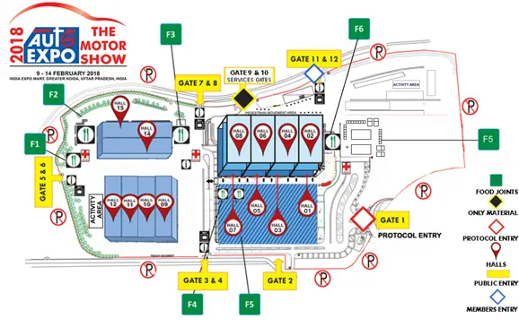 Auto Expo 2018 Map