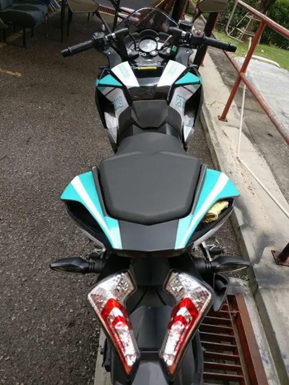 Rear View of Bajaj Pulsar RS200 Petronas Edition