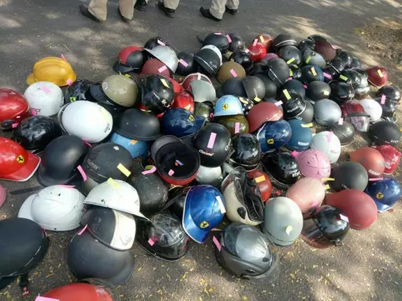 Non-ISI Helmets Seized
