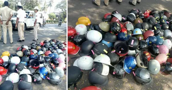 Non-ISI Helmets Seized by Police