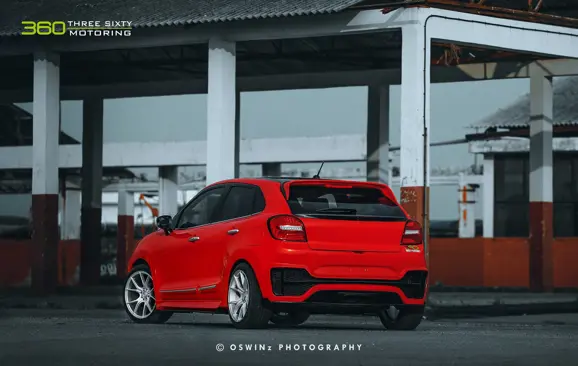 Maruti Baleno with Lamborghini-Style Scissor Doors